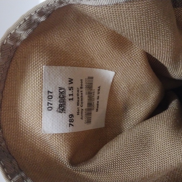 Men's Rocky Tan Military Hot Weather Army Combat Boots Size 11.5W - Picture 9 of 15